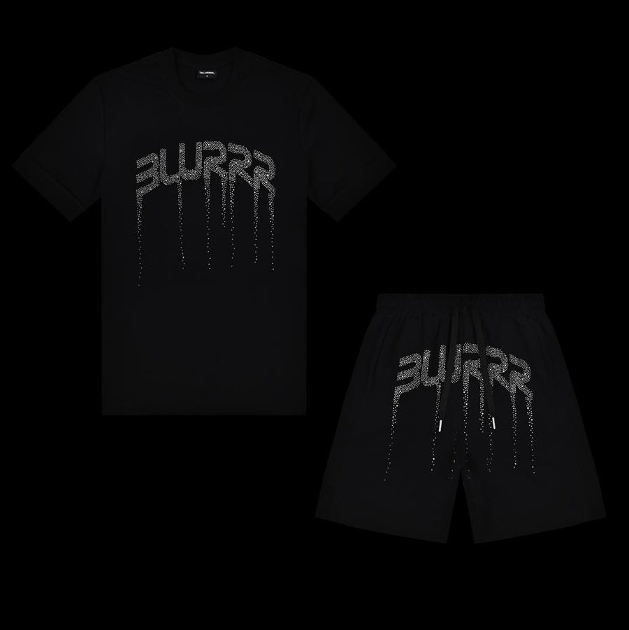 BLACK COMFORT FIT SHORT SET