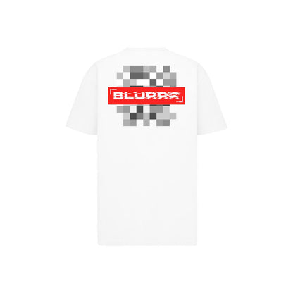 Oversized White B Censored Tee