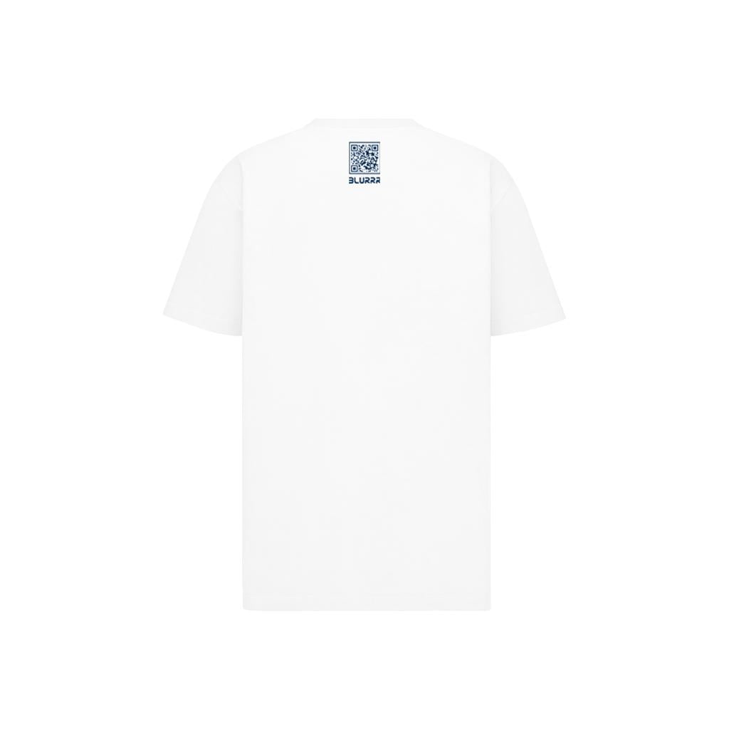 Oversized White QR Code Tee