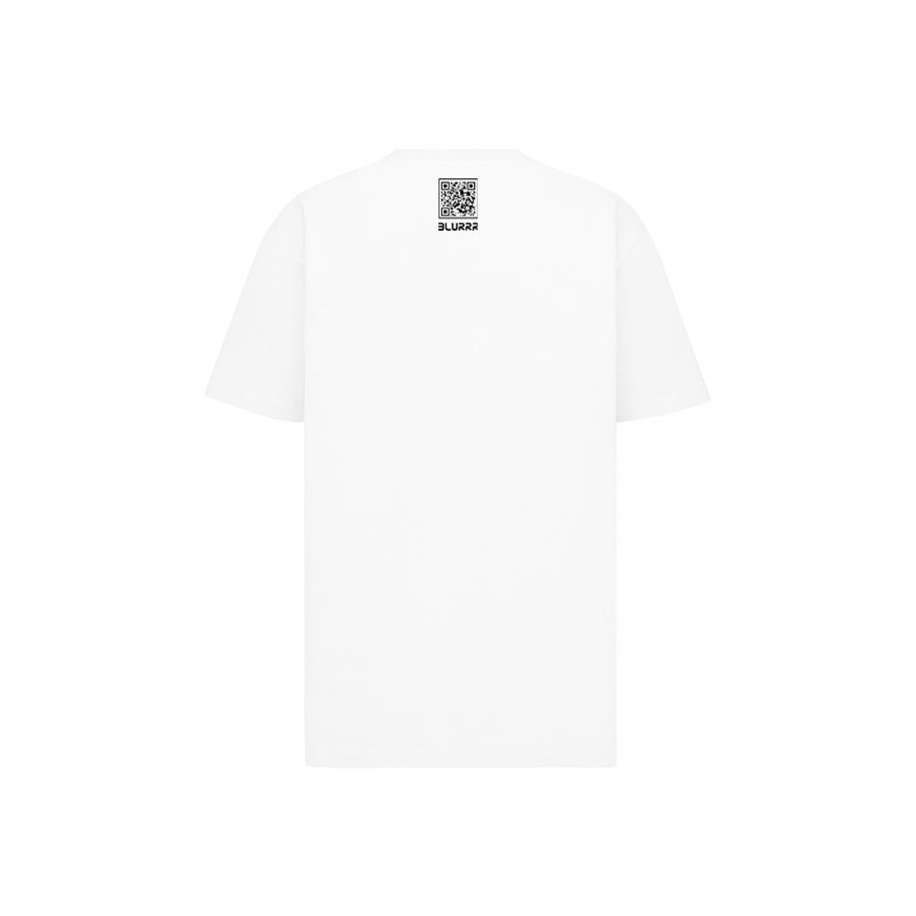 Oversized White QR Code Tee