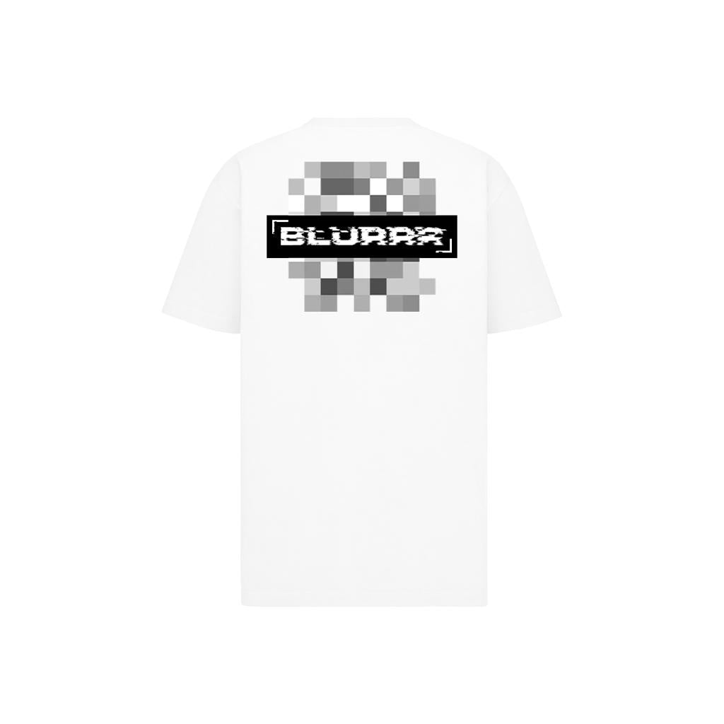 Oversized White B Censored Tee