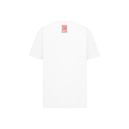 Oversized White QR Code Tee