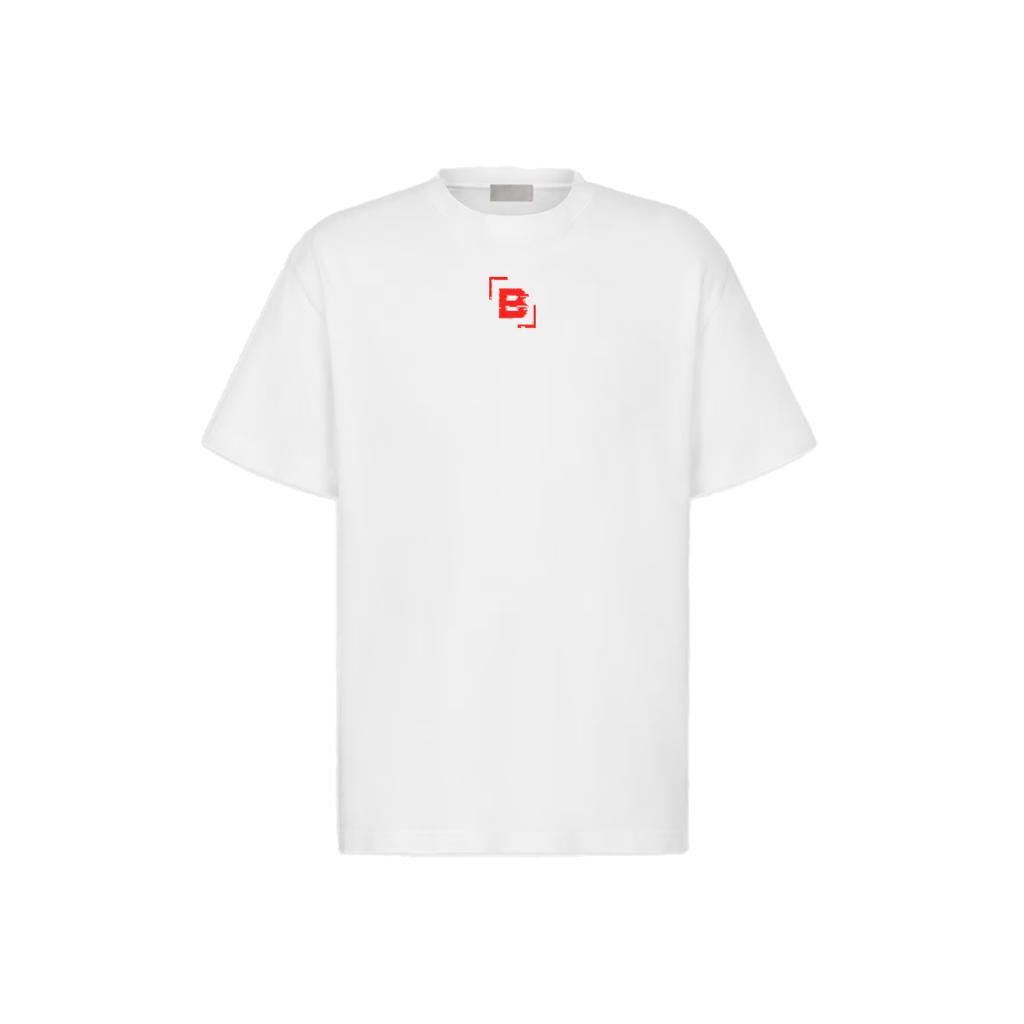 Oversized White B Censored Tee